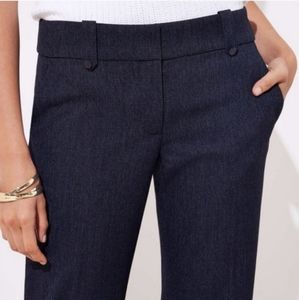 LOFT Navy Tweed Trousers NWT
